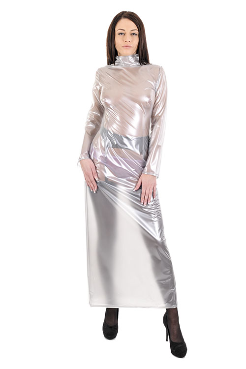 Morticia Dress Plastilicious Plastic Fetisch Wear